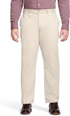 Pantalones chinos rectos IZOD SportFlex Performance para hombre frente plano perlado 36x30 nuevos con etiquetas Foto 1 de 4