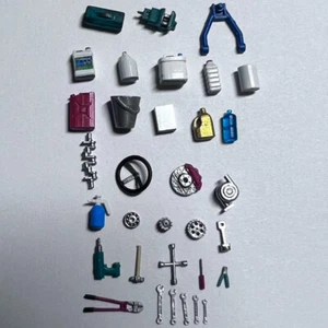 1/64 Diorama Car Garage Tool Parts Model Workshop Maintenance Props Scene Model - Picture 1 of 48