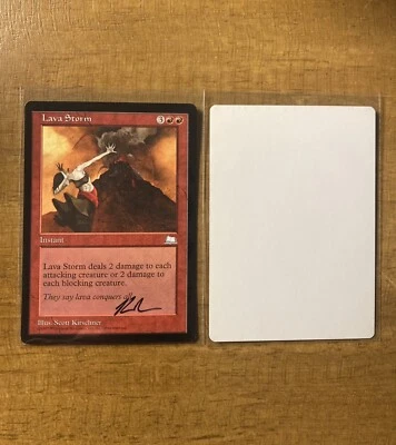 MTG ✨LAVA STORM SIGNED ARTIST PROOF ✨Weatherlight MINT 1997 Kirschner MTG Art - Image 1 of 3