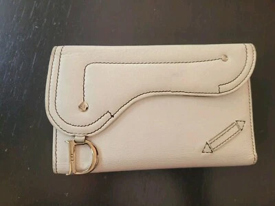 Cartera Christian Dior blanca napa piel de cordero suave Foto 1 de 4