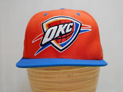 Oklahoma City Thunder OKC Mitchell & Ness 7 1/8 Embroidered Fitted Hat NBA - Image 1 of 4