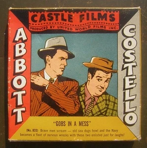 1940s Castle Films - Abbott and Costello in "Gobs In A Mess" Original Boxed Film - Picture 1 of 2
