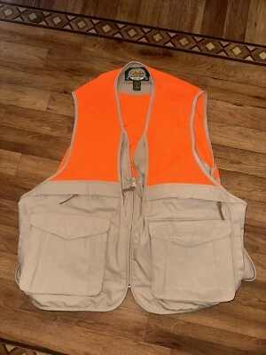 Cabelas Outdoor Gear Fly Fishing Vest Hunting Size XL Neon Detail Pockets - Image 1 of 3