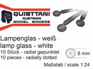 QUISTTANI Lampenglas radial gepunktet klar 8mm (10 Stück) 1:24/25 - Picture 1 of 2