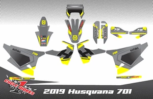 Husqvarna 701 Supermoto Enduro SEMI CUSTOM GRAPHIC KIT  DECALS ACE1 - Picture 1 of 1