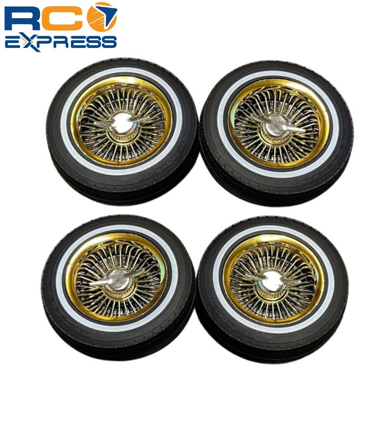 Redcat Racing Gold Low Profile Lowrider Tires Complete RER14434 Not Glued