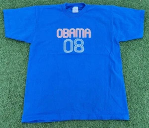 Barack Obama 08 Mens T-shirt Sz L Alore President Campaign Merch USA Hope Change - Picture 1 of 5