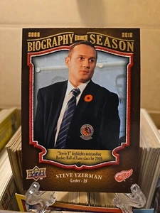 STEVE YZERMAN 2009/10 Upper Deck Biography of Season #BOS12 Detroit Red Wings - Picture 1 of 2