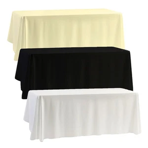 Rectangle Seamless Party Tablecloths Linen Table Cloth Engagement Birthday Cover - Picture 1 of 4