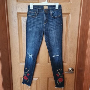 Jeans skinny donna Driftwood Jackie ricamati taglia 25 effetto invecchiato vestibilità classica - Foto 1 di 16