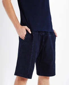 Pantalones Cortos AG Indigo Knit Three 3 Azul Marino CU Algodón Elastizado Jersey Desteñido L = 34 36 - Imagen 1 de 5