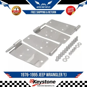 New RT34008 Stainless Steel Door Side Hinge Set For 1976-1995 Jeep Wrangler YJ - Bild 1 von 2