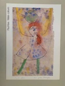 PAUL KLEE,'WITH GREEN SOCKS,1939’ AUTHENTIC 1987 ART PRINT - Picture 1 of 10