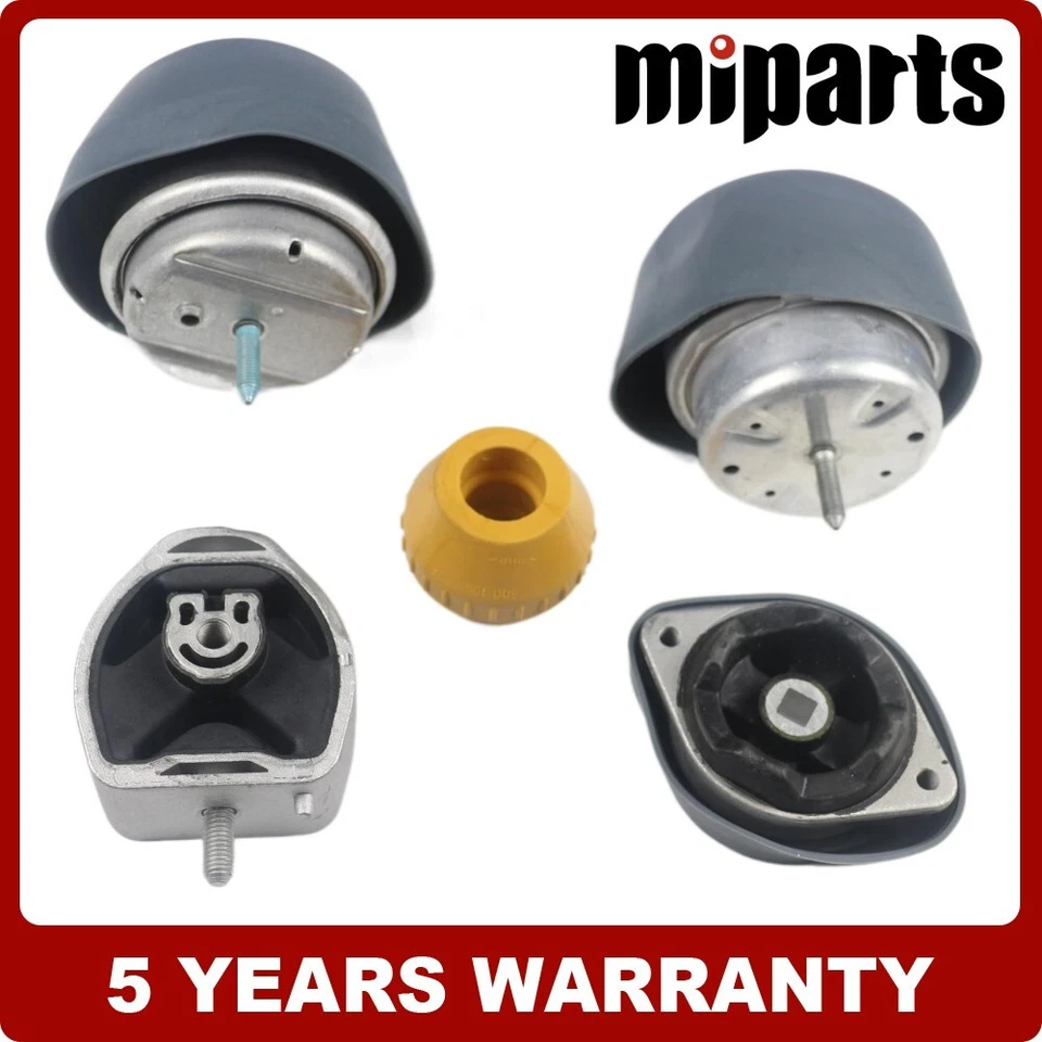 Engine Motor Manual Trans Mount Set 5PCS Fit For Audi A4 Quattro VW Passat - Изображение 1 из 4