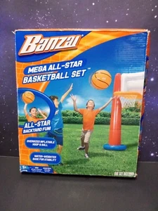 NEW Banzai All Star Inflatable Basketball Set Hoop and Ball NIB NIP - Picture 1 of 7