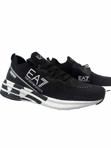Armani Turnschuhe Crusher Distance Knit Herren Sportschuhe Größe 9 UK schwarz - Bild 1 von 23