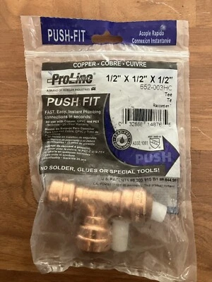 Proline Push Fit to Connect 1/2” Tee - Image 1 of 3