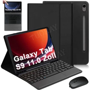 Hülle für Samsung Galaxy Tab S10 S9 FE S8 S7 11" QWERTZ Touchpad Tastatur Maus - Bild 1 von 24