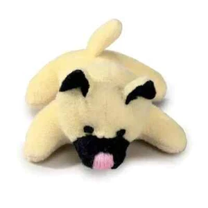 Zanies Dog Plush Toy, Puppy Training Squeaker, Bitty Buddies, Yellow Cat, 3" - Imagen 1 de 1