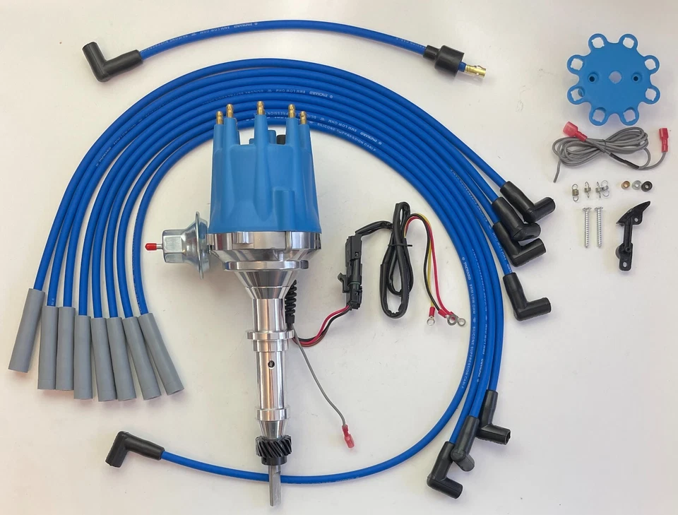 Distribuidor INTERNATIONAL SCOUT BLUE HEI 392 345 304 266 + CABLES BUJÍA EE. UU. Foto 1 de 4