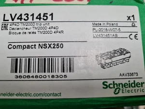 SCHNEIDER LV431451 Déclencheur TM200D , 200A 4P4D NSX250 TRIP UNIT - Picture 1 of 1