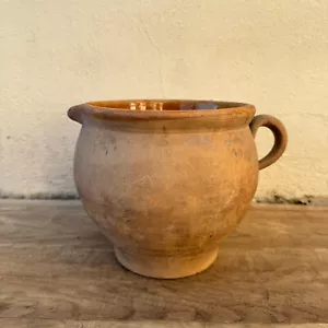 French vintage stoneware potery pitcher from France 6 1/2" 1302251 - Picture 1 of 6