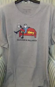 NWT LIFE IS GOOD MEN S/S CRUSHER TEE ..LOUNGE JAKE..."VAXXED AND RELAXED".. (XL) - Picture 1 of 3