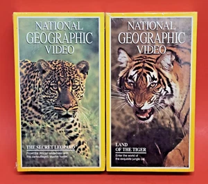 National Geographic Video The Secret Leopard & Land of the Tiger VHS-New-Sealed - Picture 1 of 4