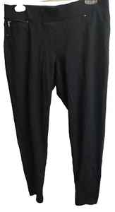 89th MADISON Women's Black Dress Pants Pull on size M Stretch Faux Pockets - Picture 1 of 2