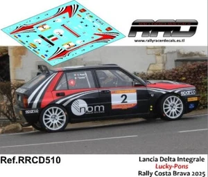 DECAL/CALCA 1/43; Lancia Delta Integrale Lucky-Pons Rally Costa Brava 2025 - Imagen 1 de 2