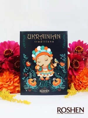 ROSHEN Gift Box Chocolate Candy Ukrainian Traditions Sweets 132g 4.65oz - Image 1 of 2