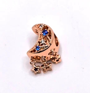 Original PANDORA Rosé Charm 789643C01 „Stern & Halbmond“ - Bild 1 von 3