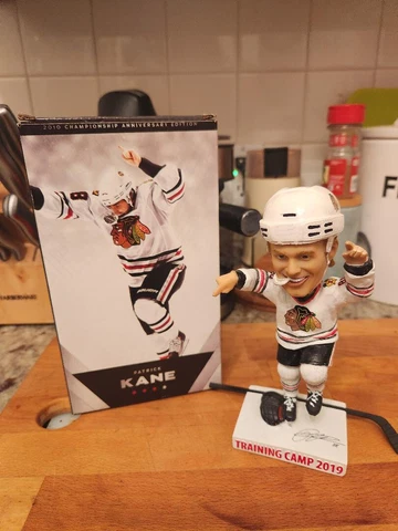 2010 Championship Anniversary Edition Patrick Kane Bobble head 2019 Giveaway Cover