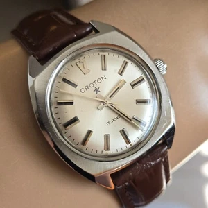 Vintage CROTON men's manual wind watch UT29 17Jewels 1960s - Picture 1 of 15