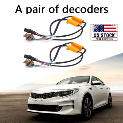 7443 7440 LED Turn Signal Brake Light Load Resistor Warning Canceller Decoder Foto 1 de 4