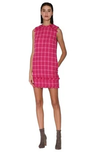 Vestido Walter Baker Magenta Tweed Bethani Talla 10 Deshilachado Sin Mangas Nuevo con Etiquetas Precio de venta sugerido por el fabricante $278 - Imagen 1 de 7