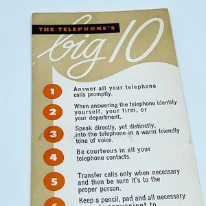 Scheda Blotter anni '30 The Telephone’s Big 10 - Illinois Bell Telephone Company SC9 - Foto 1 di 2