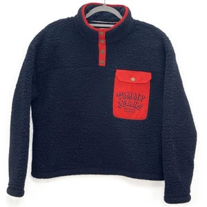 Tommy Jeans maglione sherpa blu con tasca - Foto 1 di 7