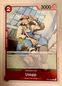 Usopp ST21-002 One Piece TCG Gear 5 EX cubierta lámina - Imagen 1 de 1