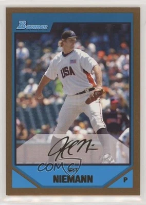 2007 Bowman Draft Prospects Futures Game Gold Jeff Niemann #BDPP83 - Image 1 of 2