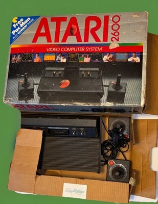 Atari 2600 "Vader" Model Console w/ Matching Serial #, Controllers Cord UNTESTED - Image 1 of 4