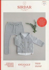 Sirdar Snuggly 4 Ply Knitting Pattern No. 5472 Baby Jacket & Leggings - Picture 1 of 3