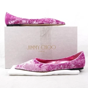 Jimmy Choo Love Velvet Ballet Flats In Magenta - Women's Size EU 38 J0001754033 - Picture 1 of 10