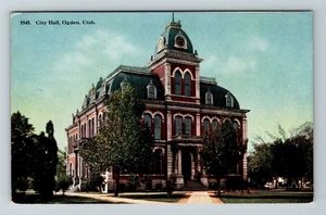 Ogden UT-Utah, City Hall Vintage Souvenir Postcard - Picture 1 of 2