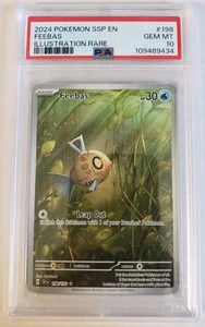 Pokemon Feebas 198/191 Sv08: Surging Sparks Holo PSA 10 Fast Shipping  - Picture 1 of 5