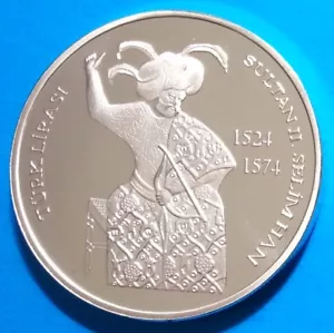 Turkish Cyprus 1 lira 2015 UNC Sultan II. Selim Han 1524 - 1574 unusual coin - Picture 1 of 2