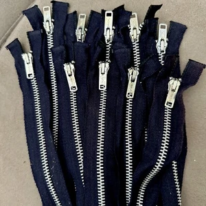 TEN Vintage SERVAL Metal BELL TAB ZIPPER/SEPARATING #5 Metal 23” NOS 1970’s - Picture 1 of 4