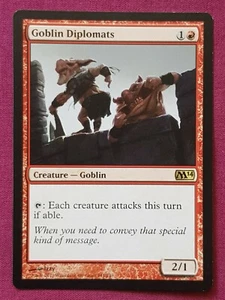 Magic The Gathering 2014 CORE SET M14 GOBLIN DIPLOMATS red card MTG - Photo 1/2