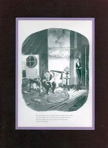 Chas Addams ADDAMS FAMILY - 'BEDTIME STORIES' PRO MATTED PRINT - Picture 1 of 1