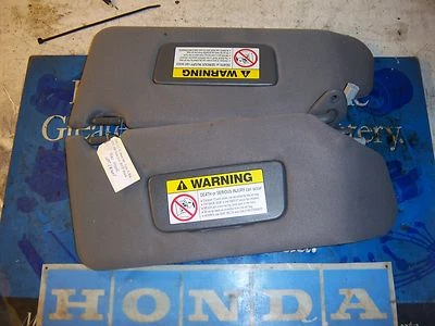 2001 Acura 3.2 TL pair shade sun visor grey gray cloth nice - Image 1 of 4